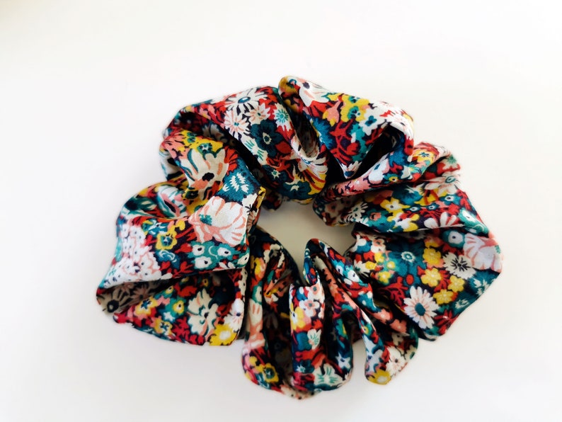 Liberty of London Knotted Headband Floral, Headband Mask Scrunchie Set, Designer Top Knot Headbands, Womens Wide Headband Floral image 8