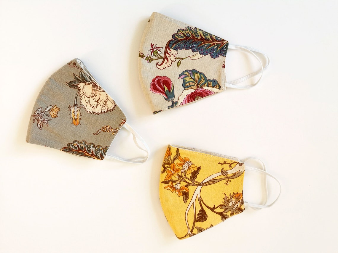 Womens Floral Face Masks Womens Face Mask Pack Floral Cotton Etsy