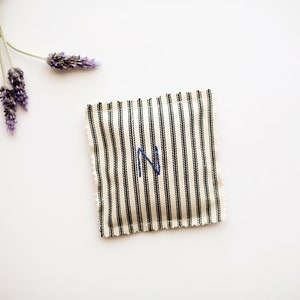 Lavender Pillow Sachet, with a Monogram, Set 0f 3, Zero Waste Gift image 9
