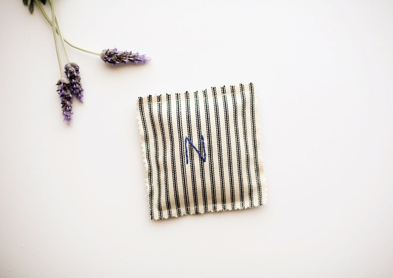Lavender Pillow Sachet, with a Monogram, Set 0f 3, Zero Waste Gift image 9
