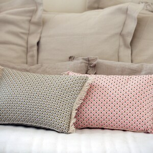 Art Deco Style Pillow Cover, Art Deco Fan Cushion, Beige Lumbar Throw Pillow image 4