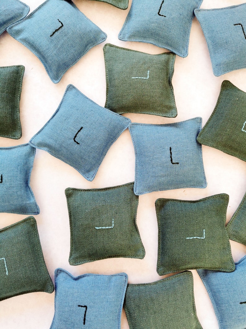 Lavender Pillow Sachet, with a Monogram, Set 0f 3, Zero Waste Gift image 7