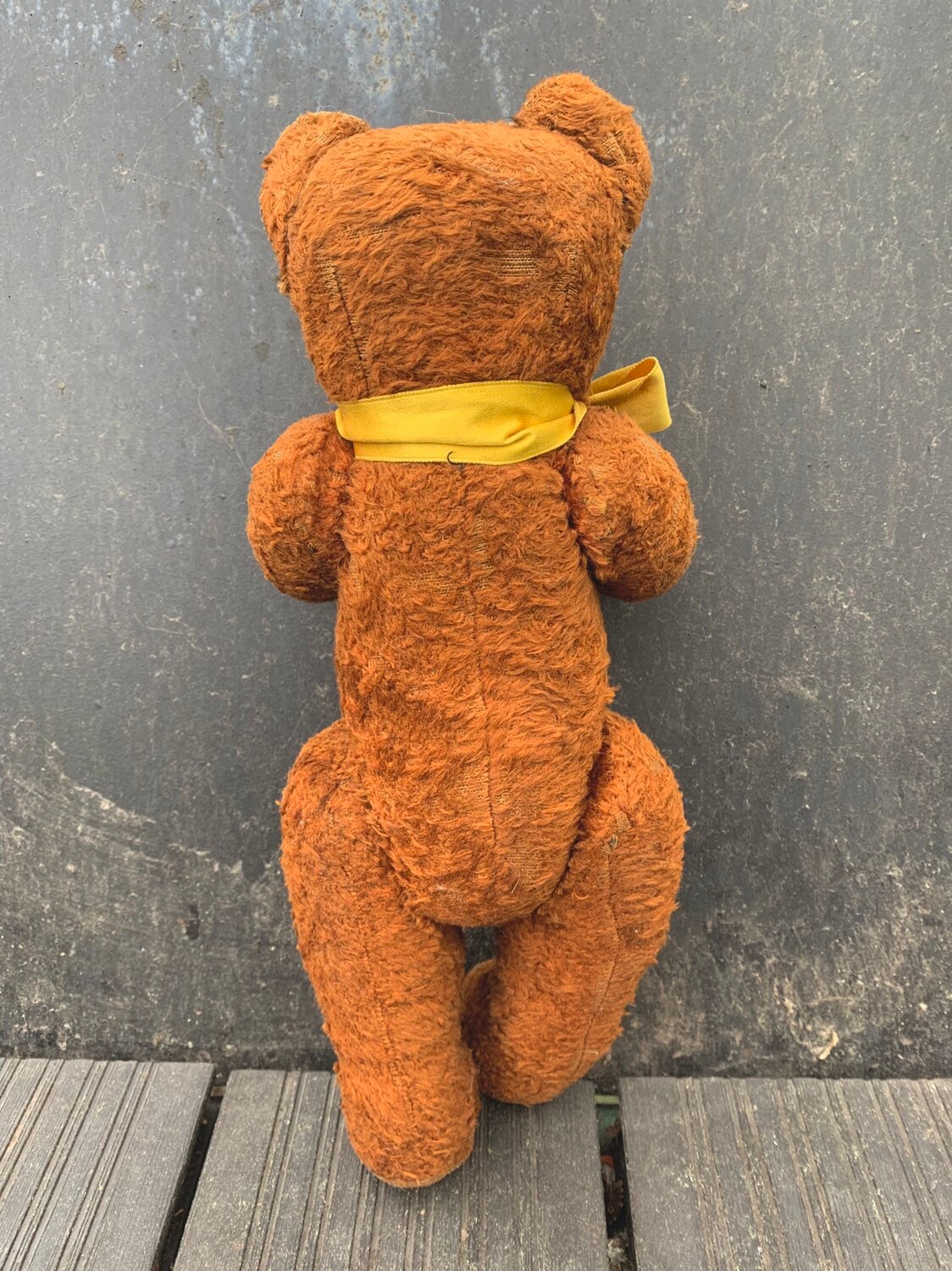 m*y様 アンティーク 64cm 大きなテディベア イエロー 東欧 チェコ ヴィ m*y様 アンティーク 64cm 大きなテディベア イエロー 東欧