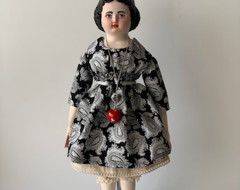 Art doll ,OOAK antique doll replica "Luisa"