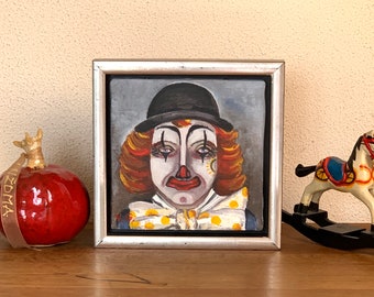 Original acrylic  painting on canvas “ A clown “