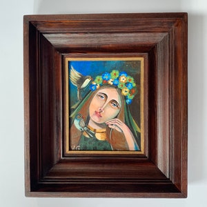 Pintura acrílica original sobre cartón “Recuerdo el verano”