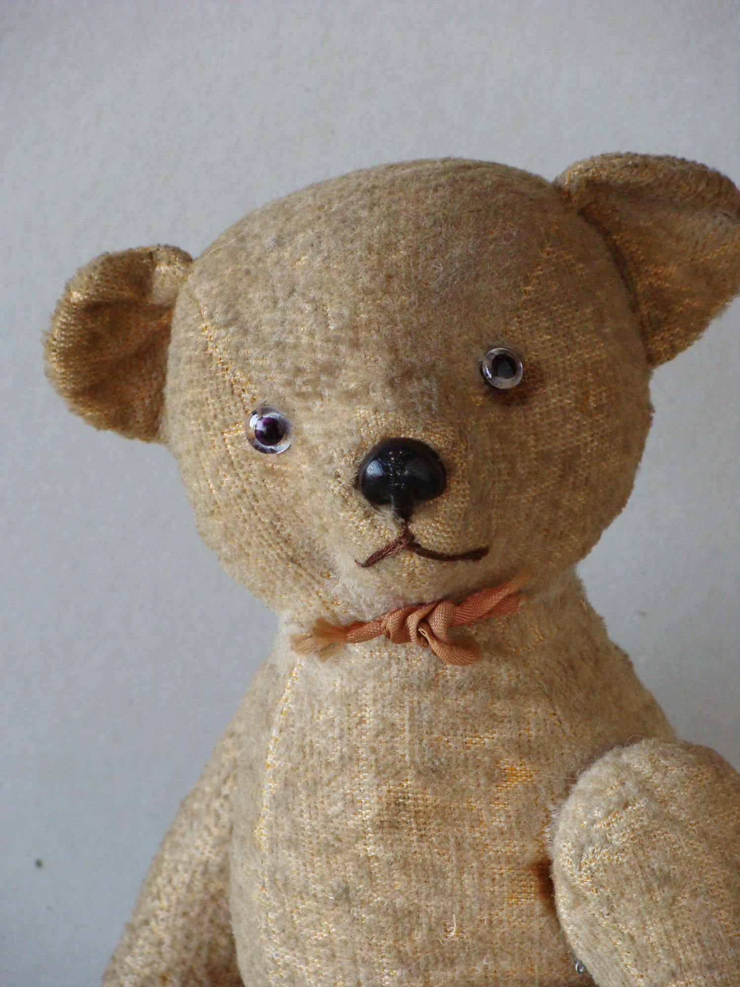 Antique plush teddy bear stuffed with straw French vintage | Etsy