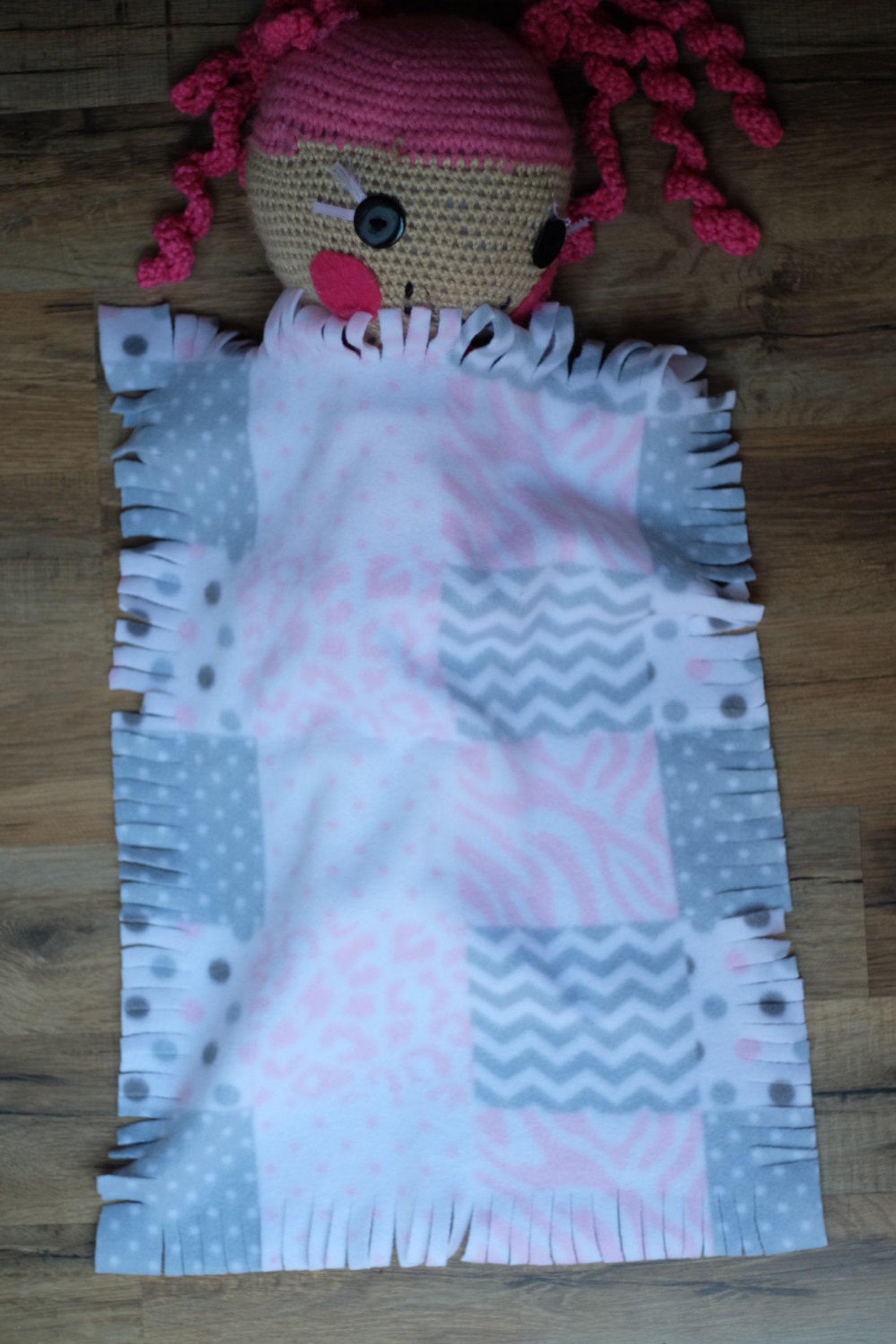 Patchwork Fabric Fleece Doll Blanket // Baby Doll // Doll Etsy