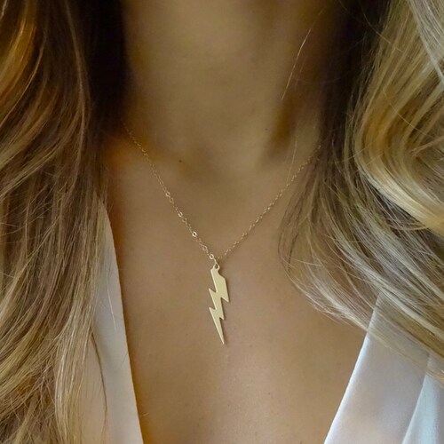 the lizzy - lightning bolt necklace with gold accent – Remnant Studios