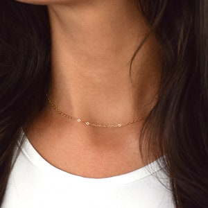 Simple Gold Chain Necklace, Plain Gold Cable Chain, 14k Gold Filled Necklace, Gold Filled Chain, Dainty Gold Chain, Plain Chain Gold