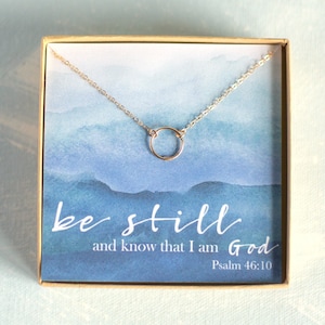 Be Still and Know that I am God, Be Still Gift, Be Still and Know Gift, Be Still Necklace, Christian Encouragement Gift, Spiritual Gift