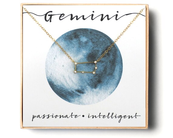 Gold Gemini Constellation Necklace