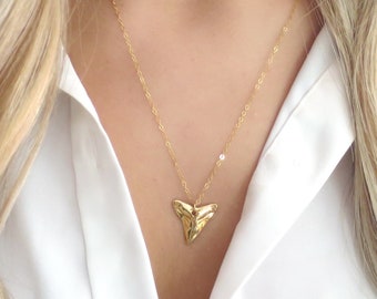 Mano Petite,tiny gold shark tooth necklace gold filled necklace Petite Gold Shark Tooth Necklace shark tooth pendant necklace necklace