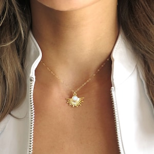 Dainty Opal Necklace, Art Deco Necklace for Women, Simple Opal Pendant, Fire Opal Jewelry, October Birthstone Opal Gift, Art Deco Opal