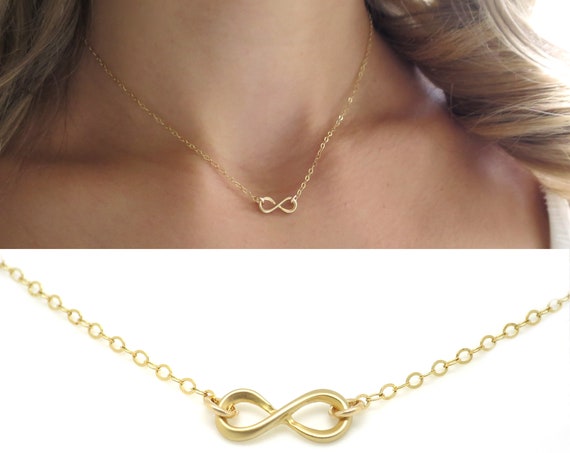 Small Gold Infinity Necklace
