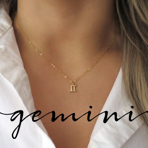 Gold Gemini Jewelry Dainty Gemini 