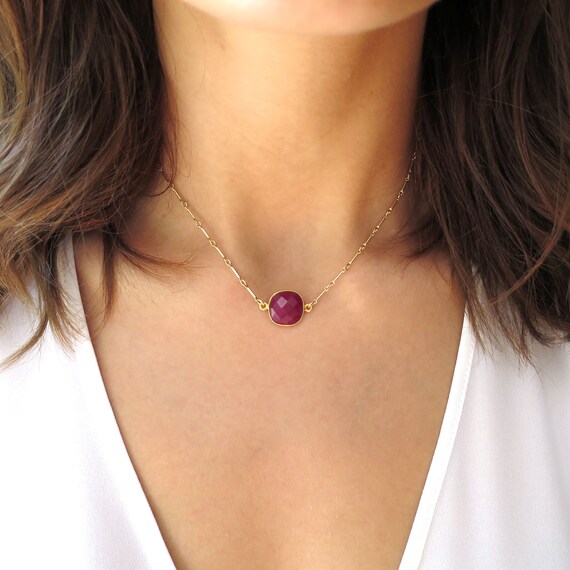 Jewelry cheap ruby necklace