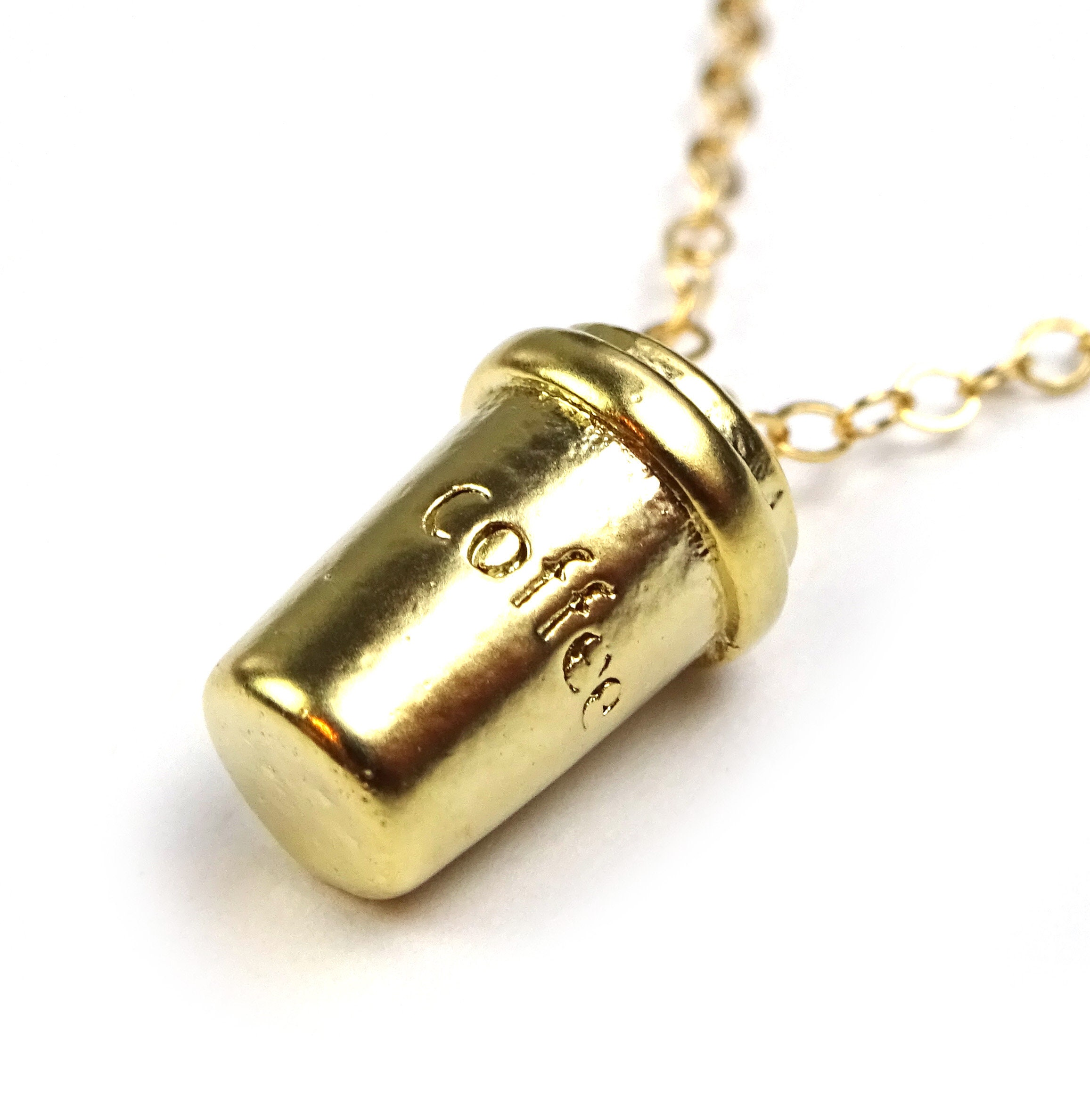 Birthday Gift Coffee Necklace 10PCS Gold Plated Necklace Best Friend Gift Coffee Cup Necklace Gold Cup Necklace Fashion Necklace