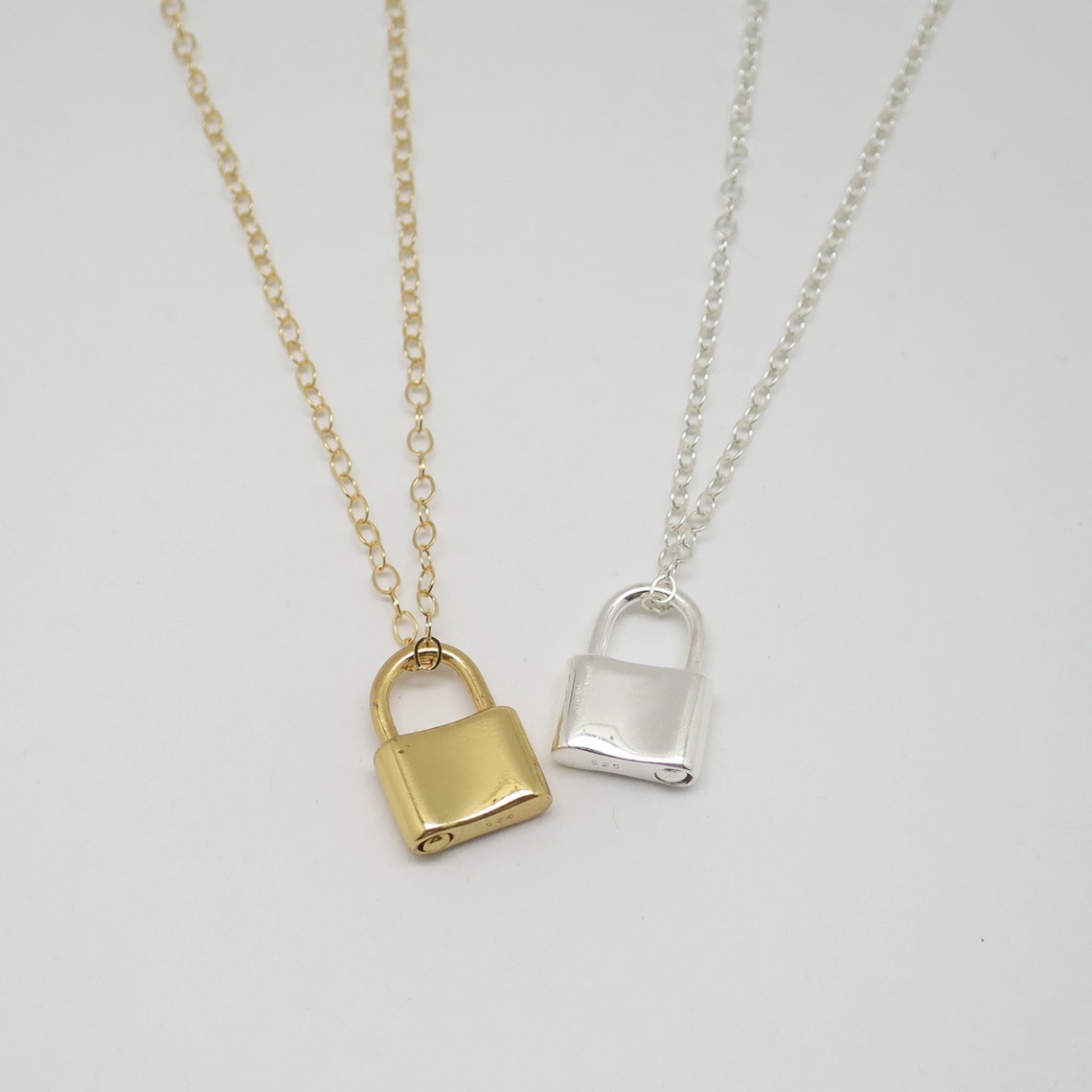 Gold Lock Necklace Gold Padlock Necklace Lock Jewelry Etsy