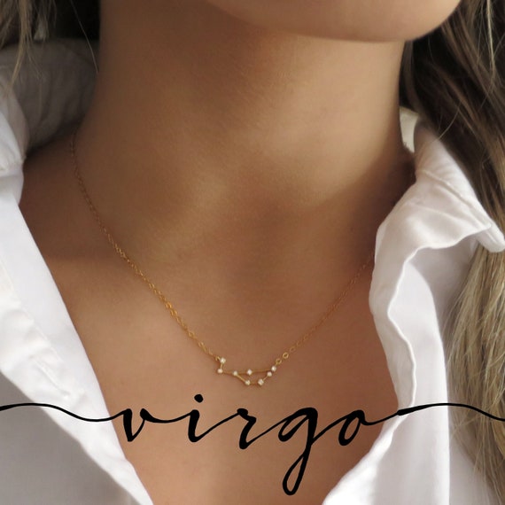 Gold Virgo Constellation Necklace