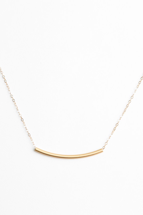 Minimal Gold Bar Necklace