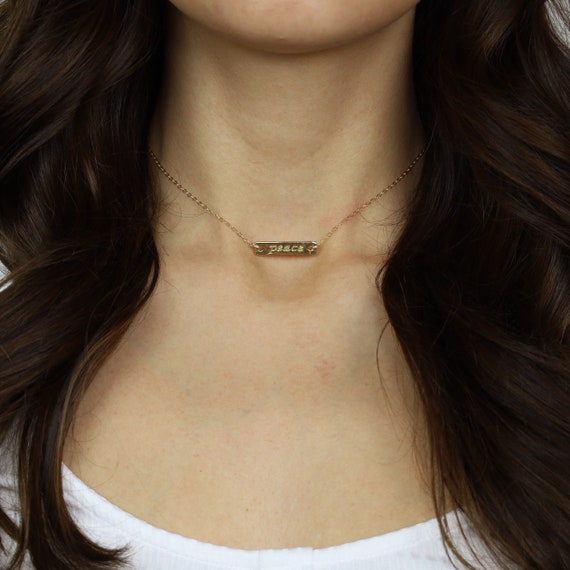 Gold Peace Necklace