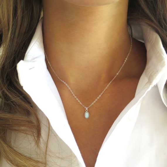 Tiny Opal Pendant