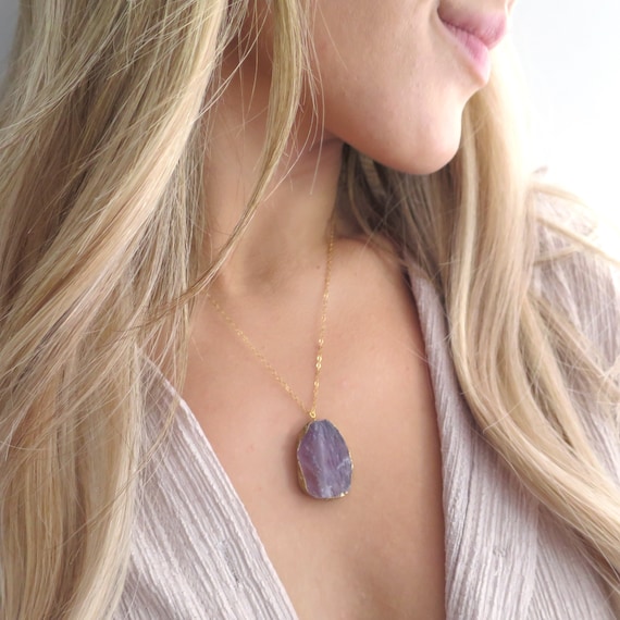 Raw Amethyst Necklace