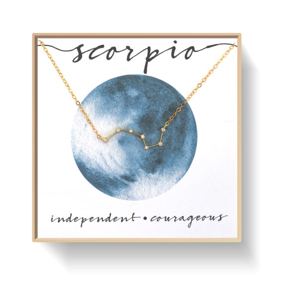 Gold Scorpio Constellation Necklace