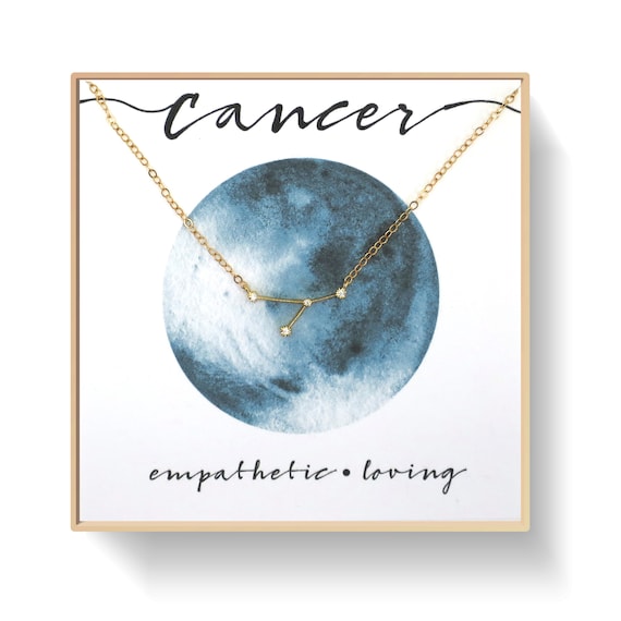 Gold Cancer Constellation Necklace