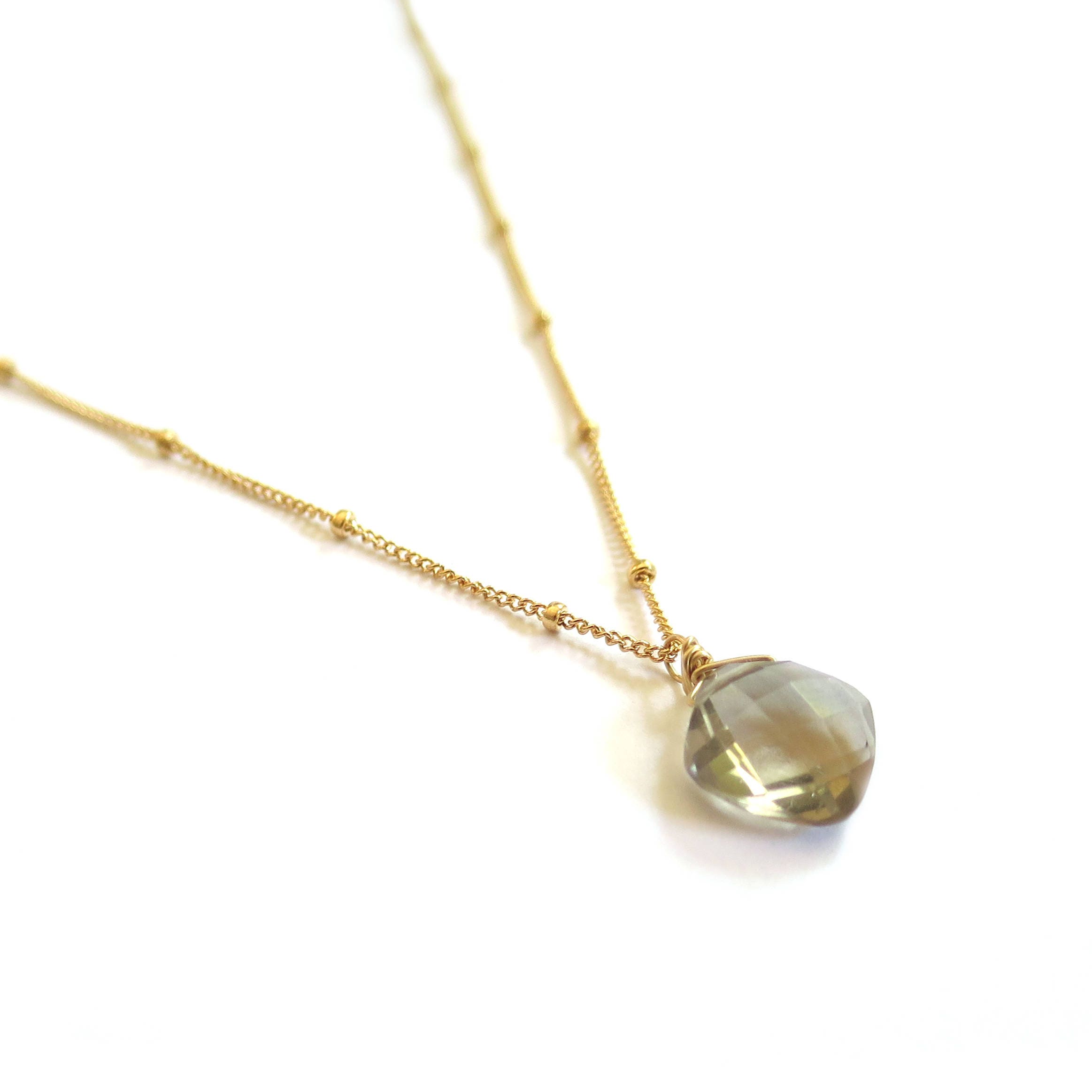 Gold Smokey Topaz Necklace Smokey Topaz 