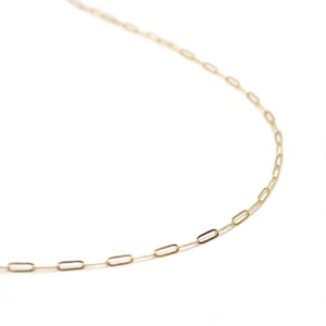 Gold Papierclip Kette Halskette, Papierclip Halskette Gold, zierliche Papierclip Halskette, Papierclip Halskette, Schlichte Papierclip Halskette