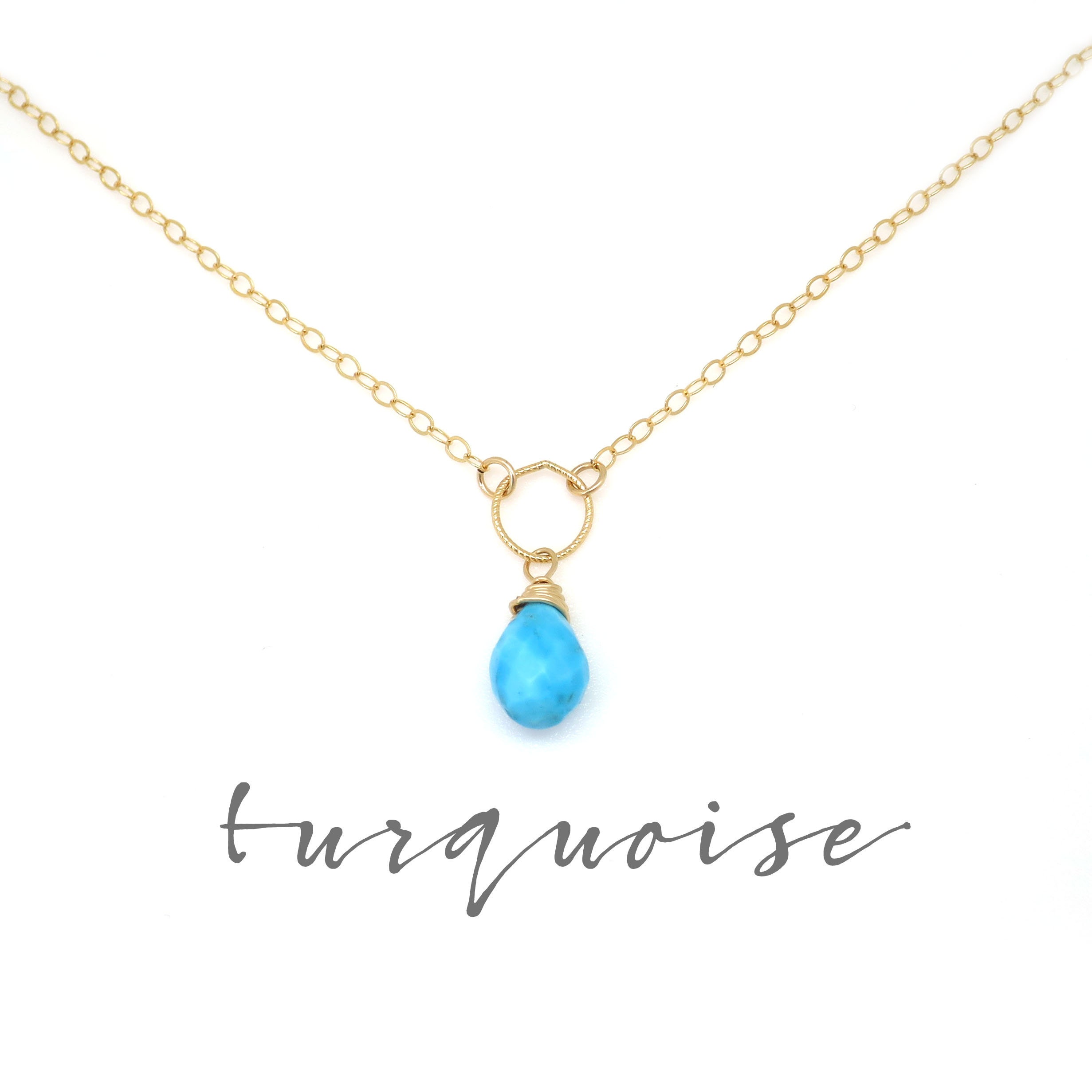 Dainty Turquoise Ball Chain Necklace 14kt Yellow Gold and Enamel – Meira T  Boutique