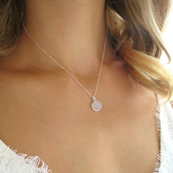 Silver Moonstone Necklace