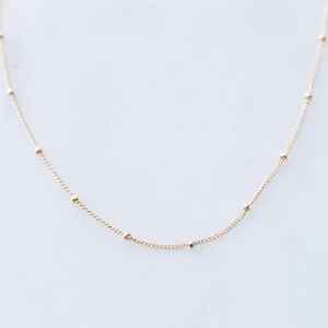 Gold Satellite Chain, Satellite Necklace, Gold Filled Satellite Chain, Satellite Choker, Gold Satellite Necklace, Satellite Chain Necklace
