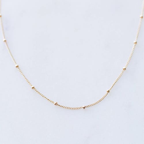 Gold Satellite Chain Satellite Necklace 