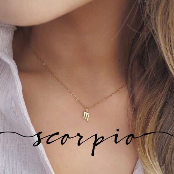Scorpio zodiac necklace Scorpio zodiac necklace