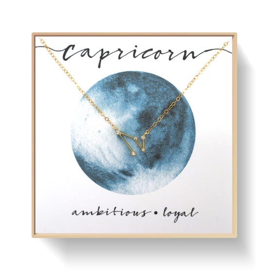 Gold Capricorn Constellation Necklace