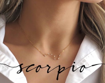 Gold Scorpio Necklace Gold, Scorpio Zodiac Necklace 14k Gold Filled, Scorpio Necklace for Women, Scorpio Jewelry, Gift Scorpio Pendant