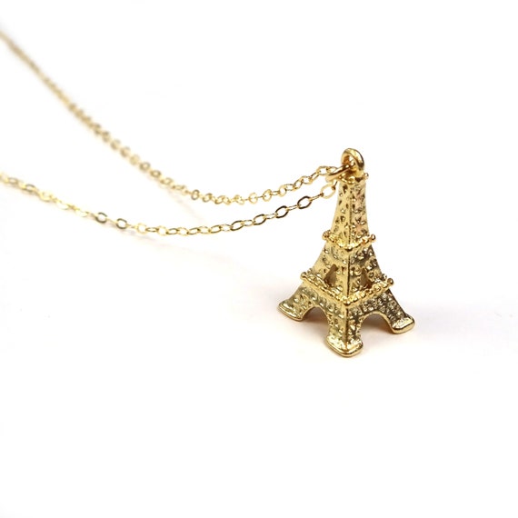 Gold Eiffel Tower Necklace