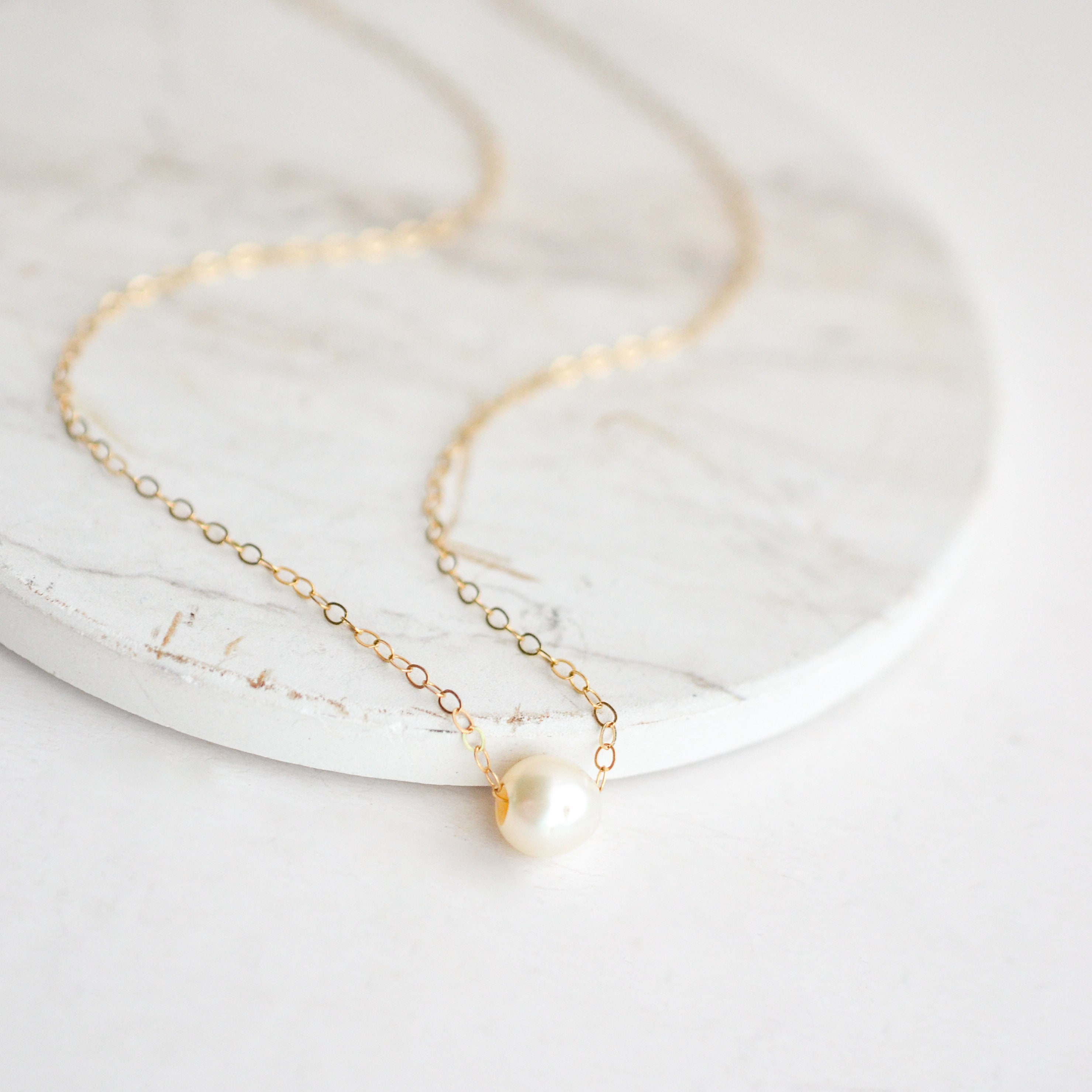 ネックレス・ペンダント The One Pearl Necklace Single Pearl Necklace, White Pearl Pendant, Black Pearl