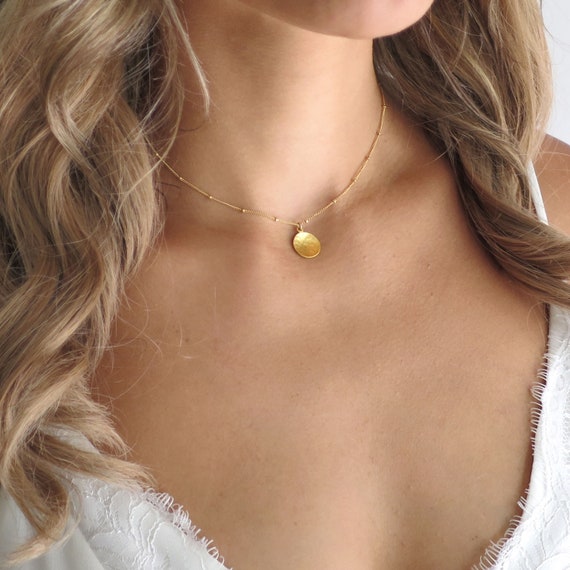 Simple coin best sale necklace