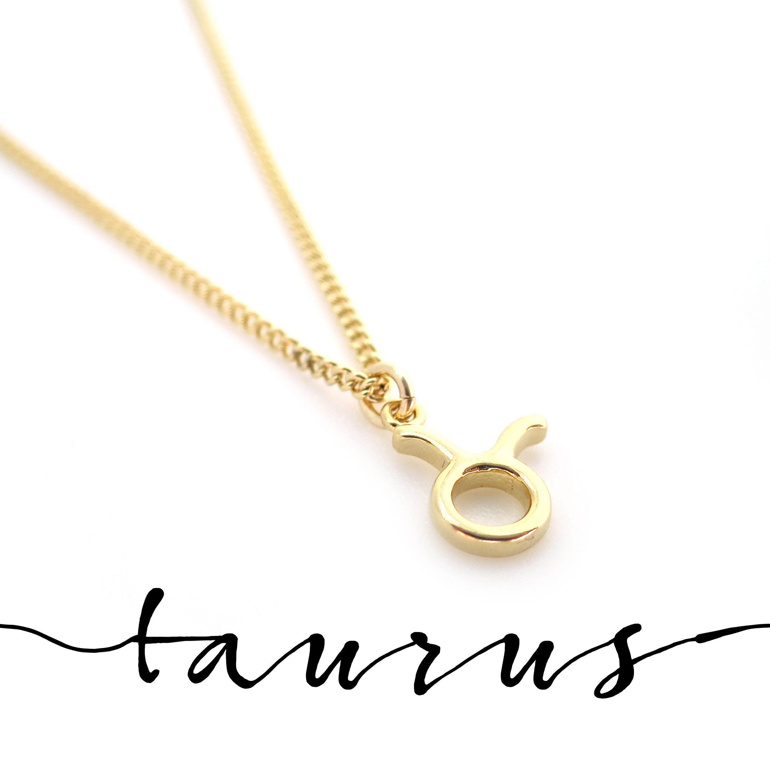 Capricorn and Taurus Combo Necklace in Silver, Gold, or Platinum – Starlust