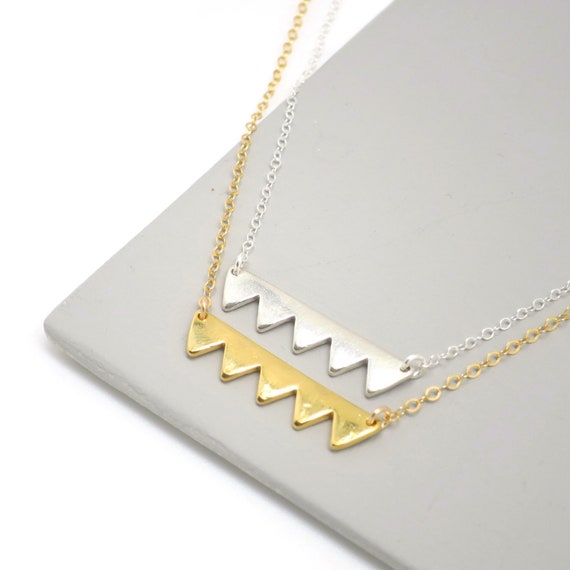 Minimal Mountain Necklace