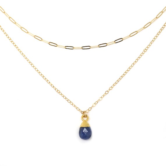 Sapphire Layer Necklace