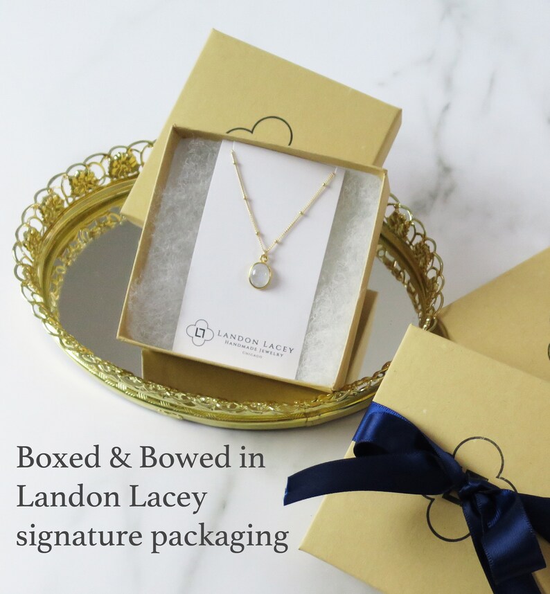 Regnbågsmånstenshalsband, månstenshänge, satellitkedja, satellitsmycken, 14k guldfyllt halsband, elegant guldhalsband, daggdroppe bild 9