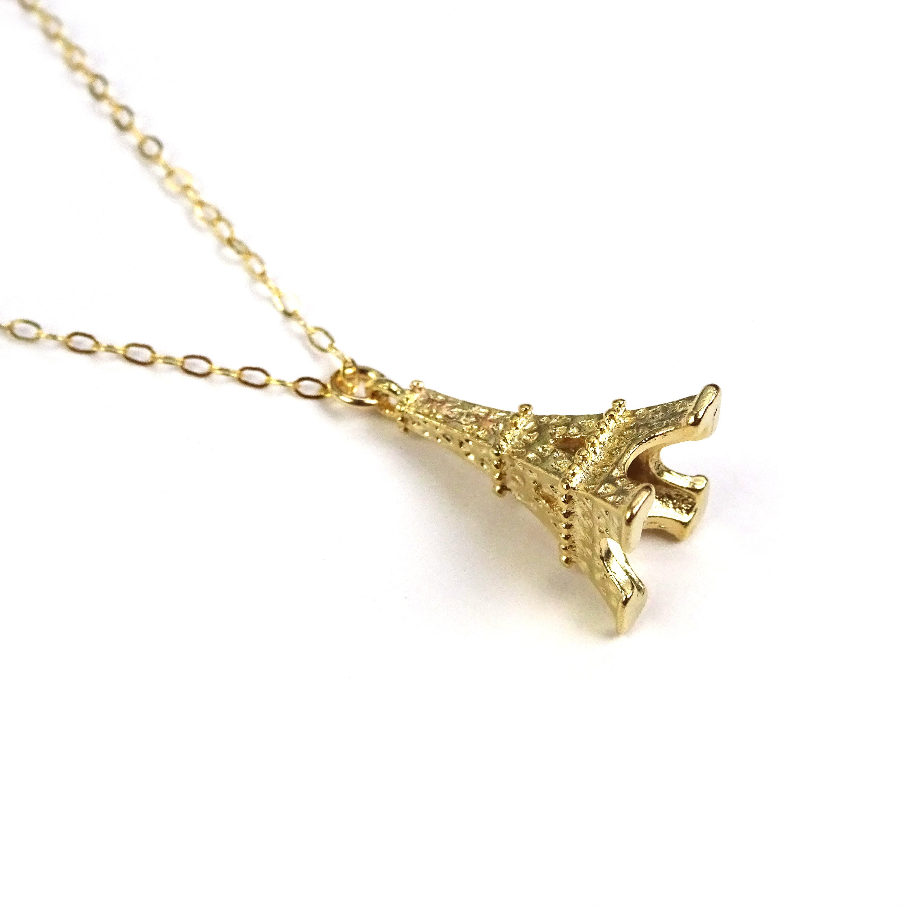 Gold Plated Eiffel Tower Necklace | Lily Charmed | Wolf & Badger