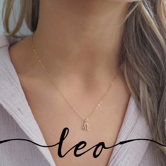 Buy Rose Gold Handcrafted Brass Leo Zodiac Necklace | M/P-CZP-05/RG/MOZA3 |  The loom