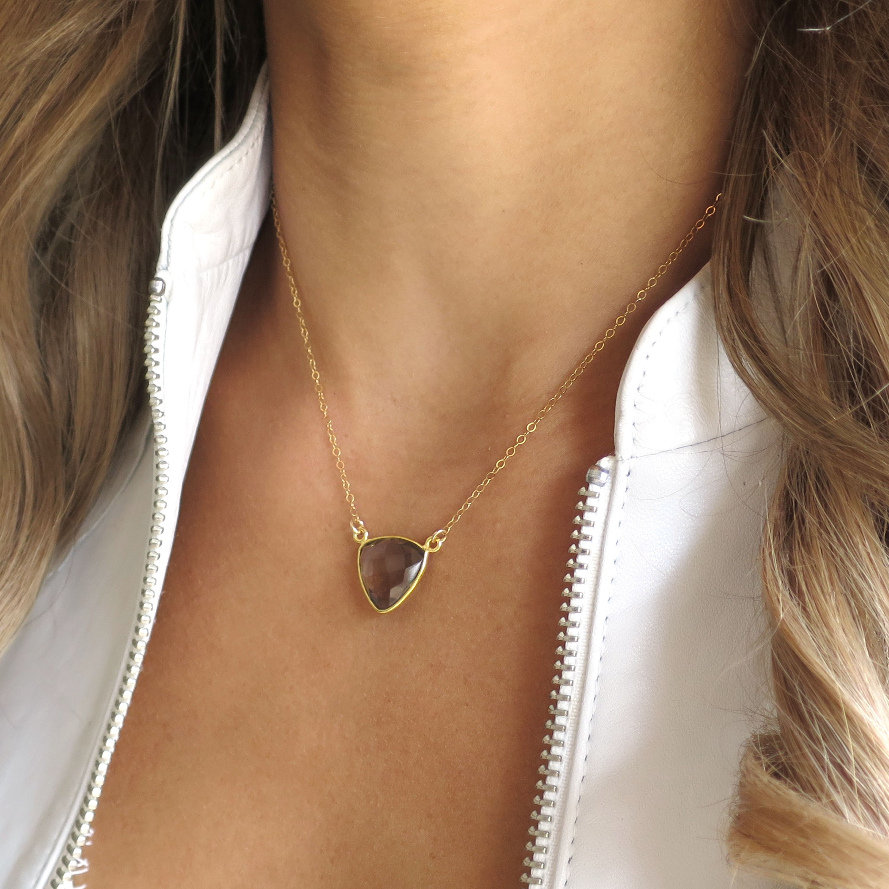 Smoky shop topaz pendant