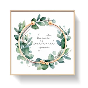 Ik kon niet binden zonder jou-kaart, gouden armband met knoop, gouden knoop armband, armband bruidsmeisje cadeau, armband bruidsmeisje sieraden